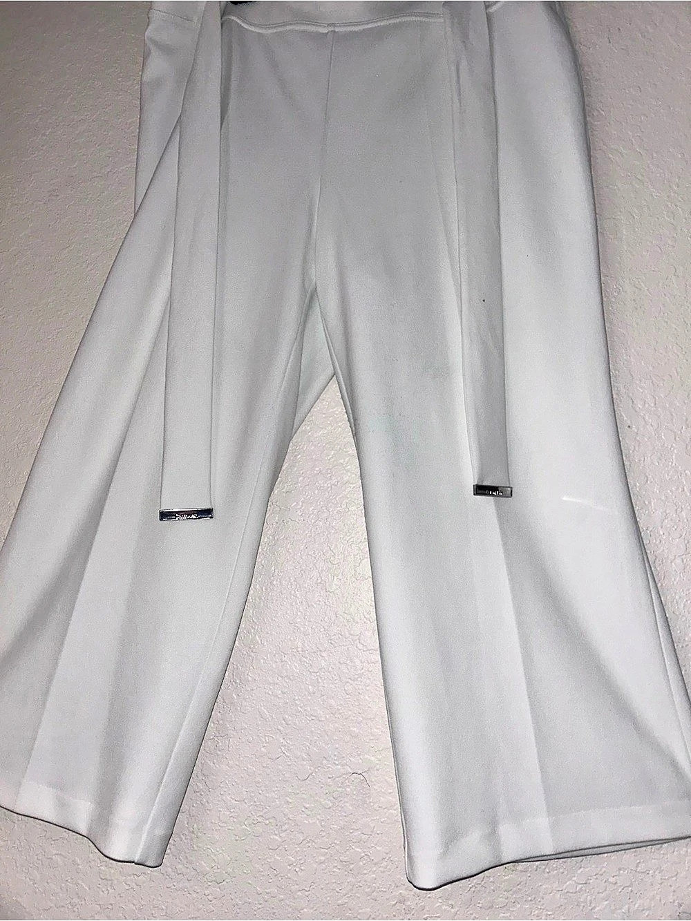 Calvin Klein Wide Leg Pants in White Size L - Picture 5 of 8